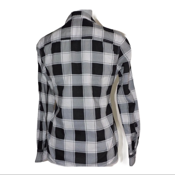 Foxcroft Button Down Shirt Buffalo Check Plaid 2P - Picture 2 of 6